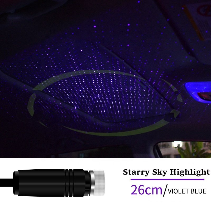 USB Car Interior Roof LED Star Light Atmosphere Starry Sky Night Projector Lamp