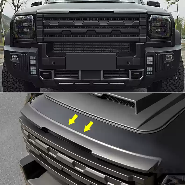 Factory Wholesale 4x4 Front Grille Rear Spoiler Roof Lights Engine Hood City Hunter Body Kit for Jetour T2