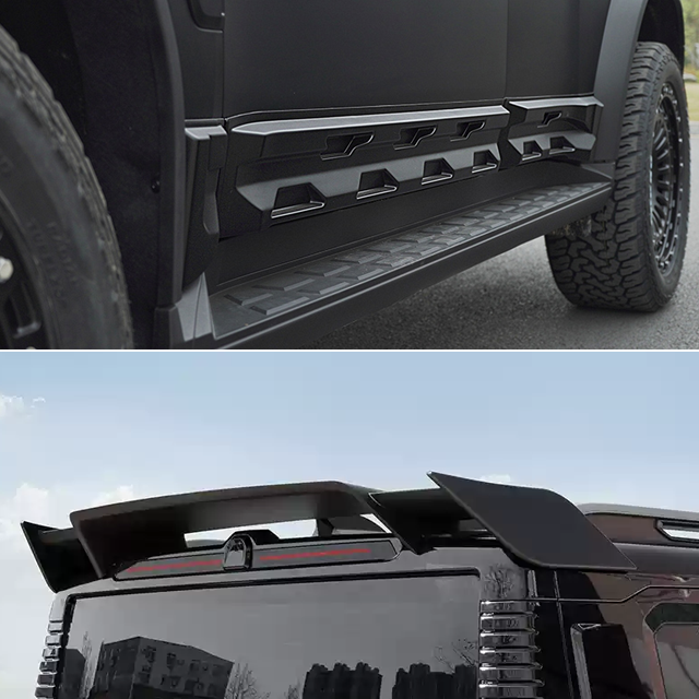 Factory Wholesale 4x4 Front Grille Rear Spoiler Roof Lights Engine Hood City Hunter Body Kit for Jetour T2