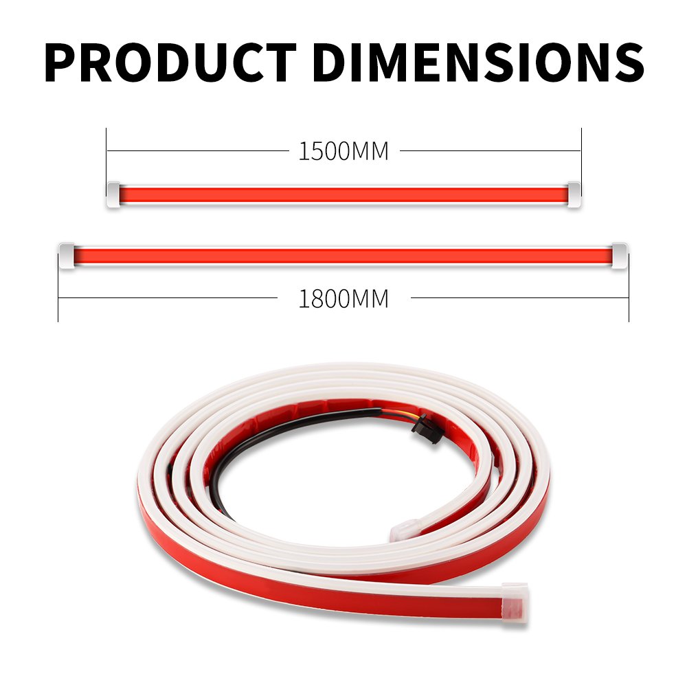 High quality 1.8m 1.5m white and yellow daytime running lights hood lights turn signals suitable for cars