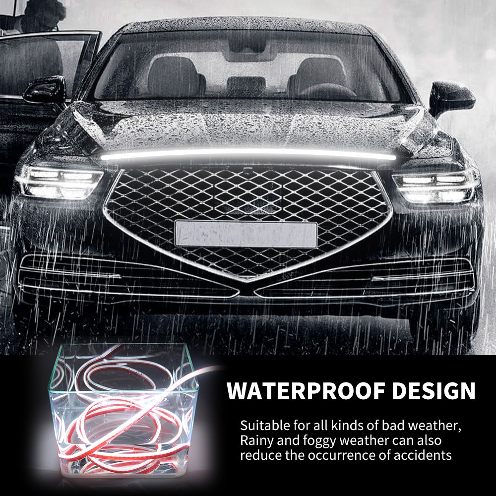 High quality 1.8m 1.5m white and yellow daytime running lights hood lights turn signals suitable for cars