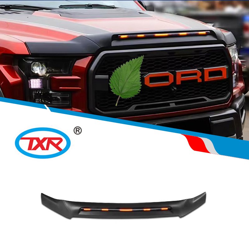 4x4 Parts Pickup Front Bonnet Guard with Streamer Light Quality Front Protector Auto Accessories for Ford F150 Raptor 2015-2020