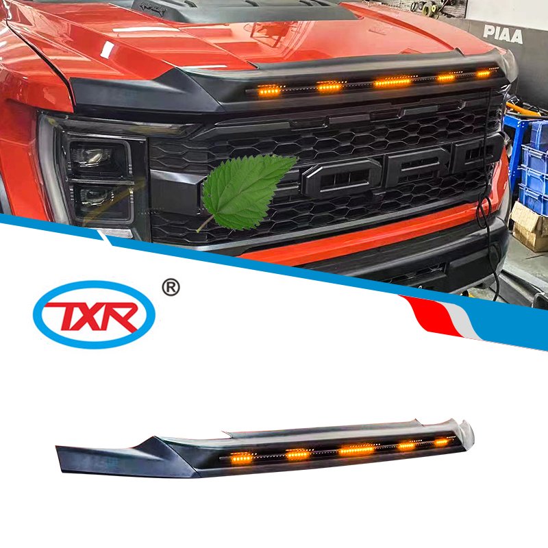 4x4 Parts Pickup Front Bonnet Guard with Streamer Light Quality Front Protector Auto Accessories for Ford F150 Raptor 2015-2020
