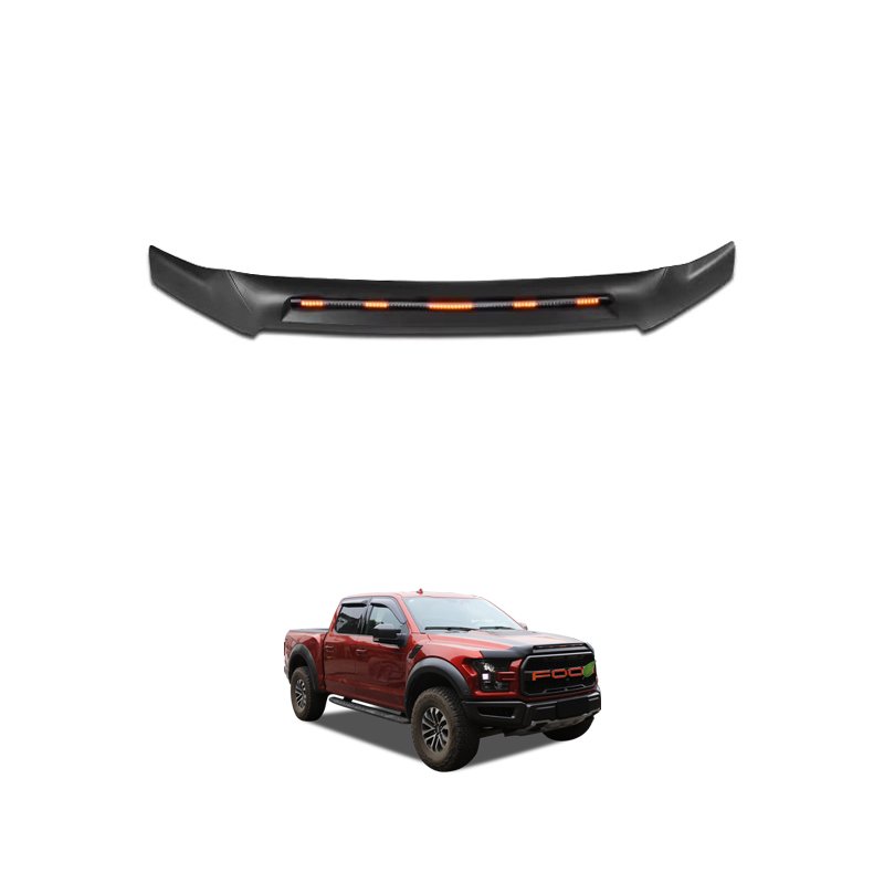4x4 Parts Pickup Front Bonnet Guard with Streamer Light Quality Front Protector Auto Accessories for Ford F150 Raptor 2015-2020