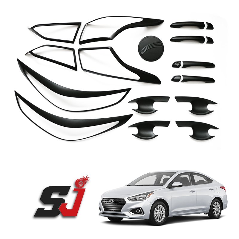 Factory Direct Car Accessories Auto Body Part Combo Set Head Light Cover Tail Light Cover Trim Body Kit for Hyundai Accent