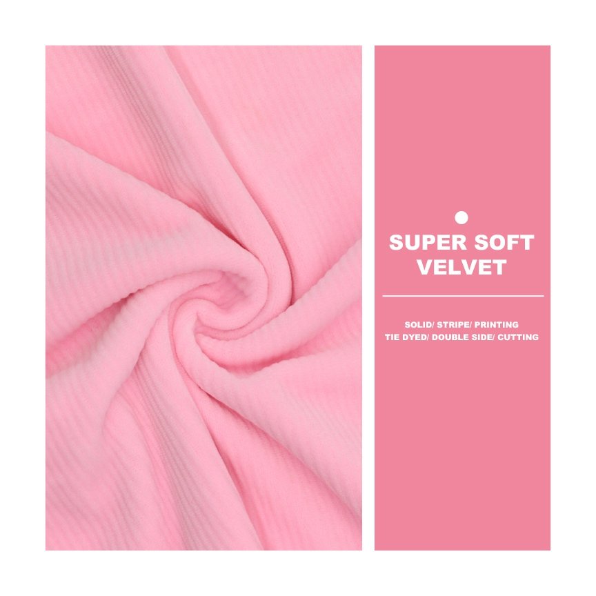 China Factory Supplied Top Quality Warp Knitting 95%Polyester 5%Spandex Cutting Super Soft Velvet