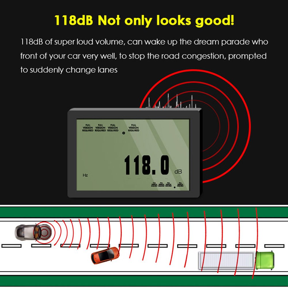 CHSKY Loud Car Horn Universal 118dB Waterproof Electric for Hella Type Horn Dual Tone Horn Car Accessory