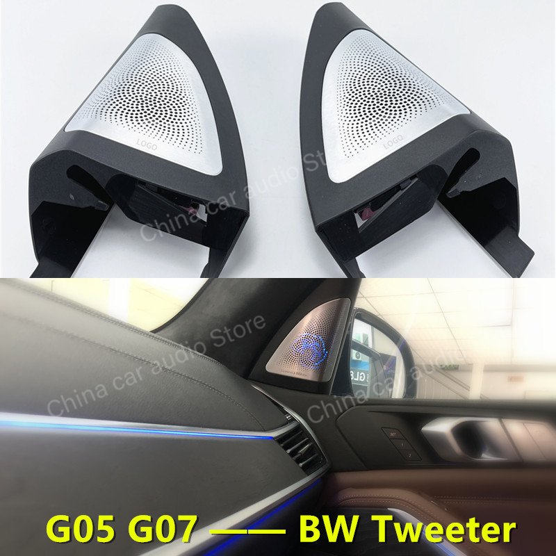 LED Cover Center Control Panel For BMW G05 X5 G07 X7 Series Front Rear Door Glow Cover Lighting Trim Horn Kit Tweeter Speakers