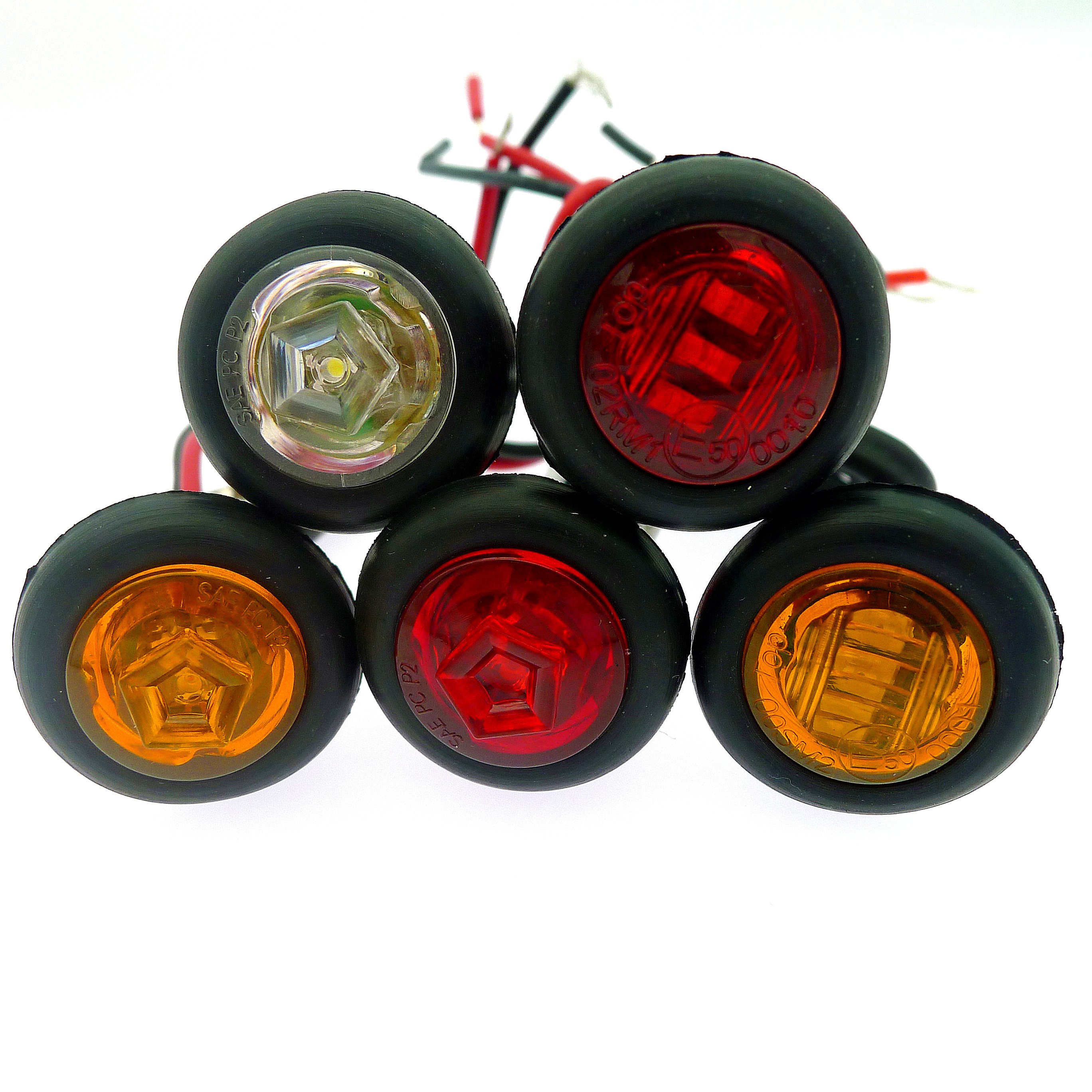Hot sale 3/4 Inch Round LED Side Marker Lights Clearance Other Car light Accessories For Boat Trailer RV Pickup DOT/CE approved