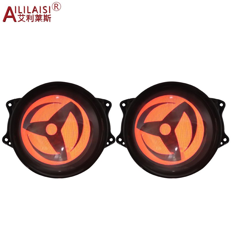 Aililaisi 3 inch WiFi Controlled Led Headlight Projector Turning Driving Blink Angel Eyes Devil Eye for motorbike lamp demon Car