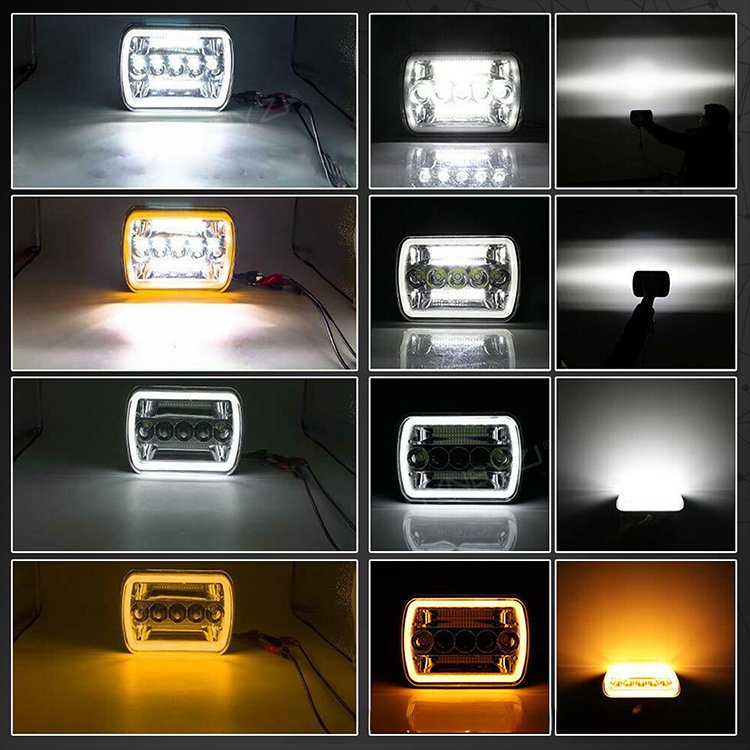 5x7 Led Headlight Square Headlight 122w LED Hi/lo Beam Truck Light CE OEM 12V for Jeep Cherokee XJ and 1986-1995 Jeep Wrangler