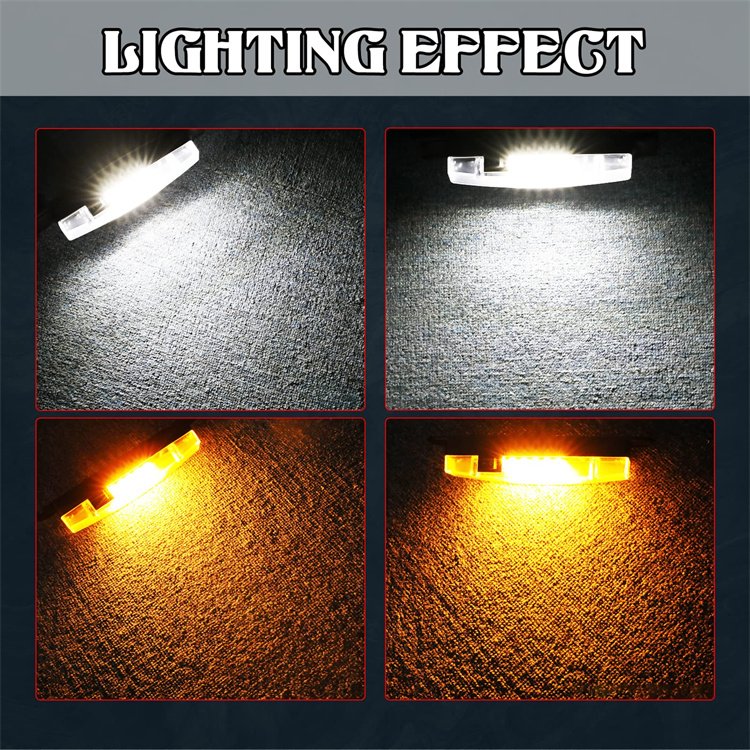 Dual Light Modes Amber White Powersports Accessories Led Dome Light For Utv