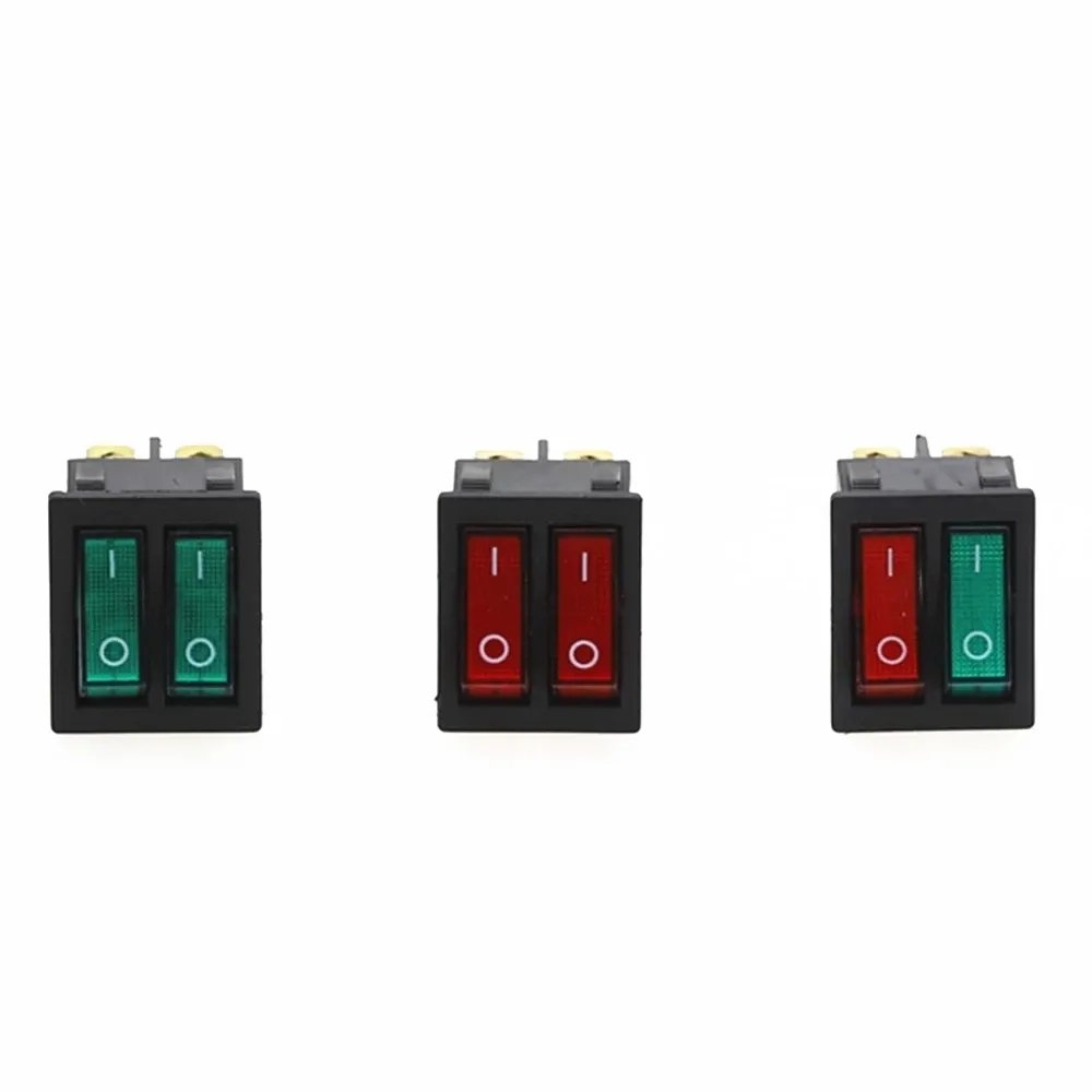 Black 250V Switch Round Rocker Switch 3pins 2positions On-off Mini Electrical Led Boat Switch