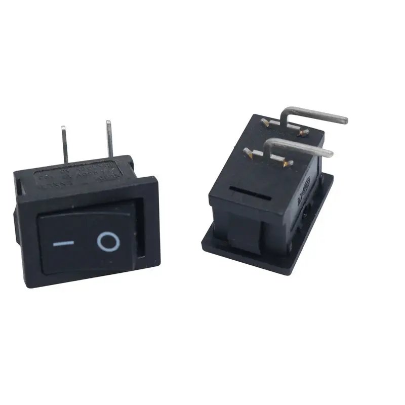 Black 250V Switch Round Rocker Switch 3pins 2positions On-off Mini Electrical Led Boat Switch