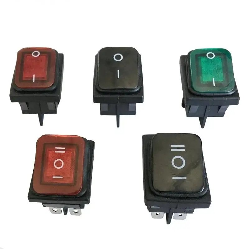 Black 250V Switch Round Rocker Switch 3pins 2positions On-off Mini Electrical Led Boat Switch