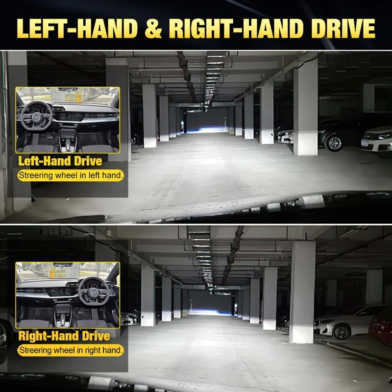 HI/LO Beam 6000K 80W H4 LED Canbus Projector LED Lights For Car Mini Lens Led Mini Projector Lens H4 LED Headlight Bulbs