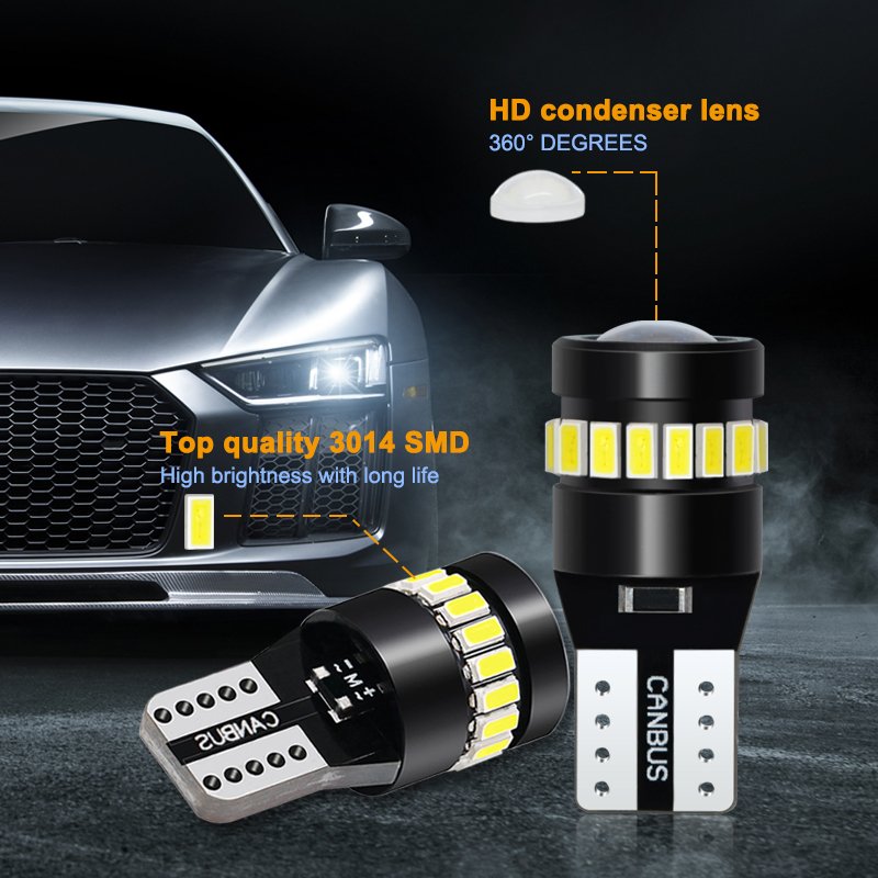 Gview 194 LED Light Bulb 6000K White 501 W5W T10 Error Free for Car Dome Map Door Courtesy License Plate Dash Instrument