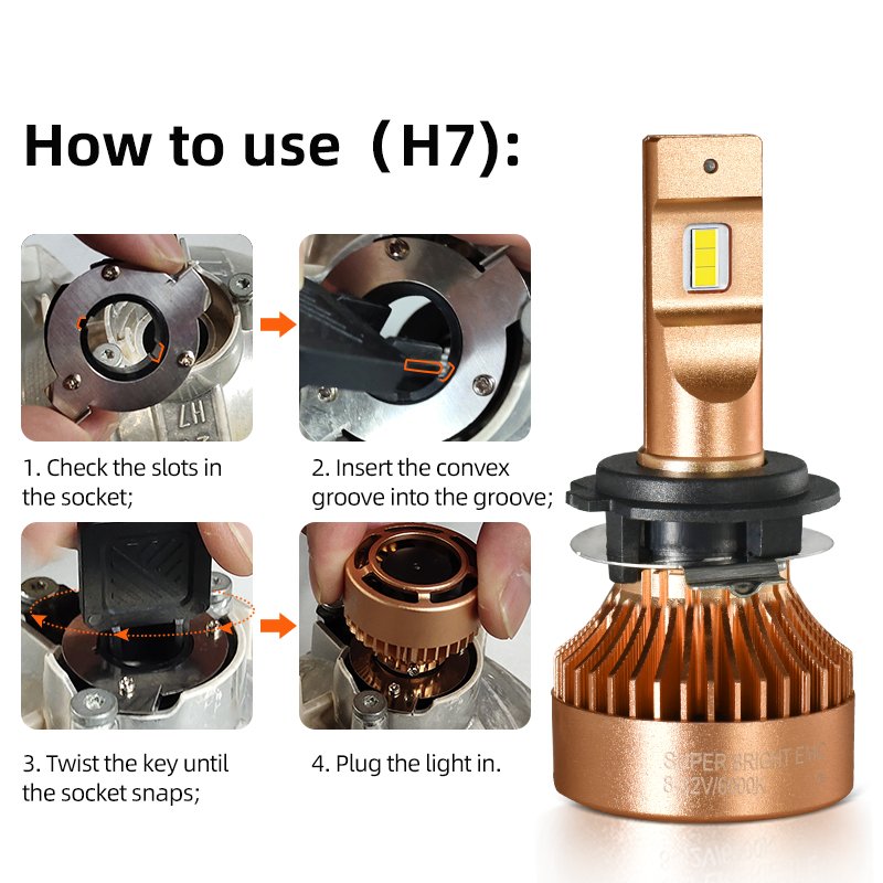 Auto Lamp Holders Front Kit Others Car LED Headlight Light Bulb Accessories H7 Socket Base Retainer Holder Headlamp H1 Adapter