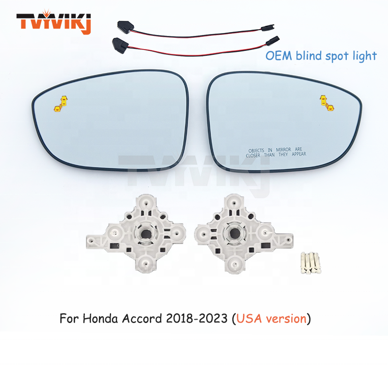 Outer Side Rearview Mirror Blue Glass Lens Blind Spot light For Honda Accord 2018-2023 USA version door side mirror car mirrors