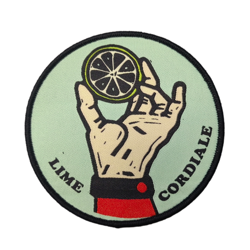 Wholesale Fashion Cheap Hat Accessories Custom Embroidered Patch Circle Woven Badges Iron On Garment Patches