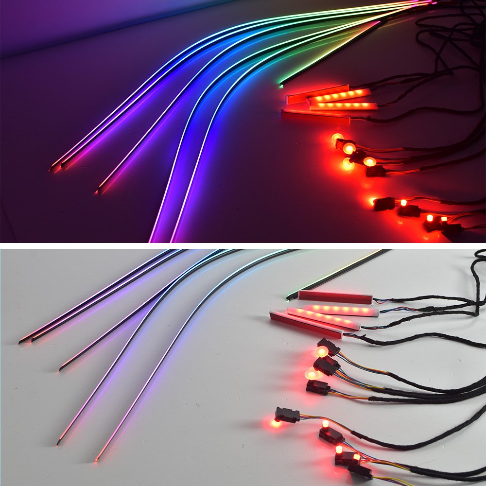 Best Selling Ambient Lighting For Car 22 In 1/18 In 1 Led Car Interior Lights Led Ambient Multicolor