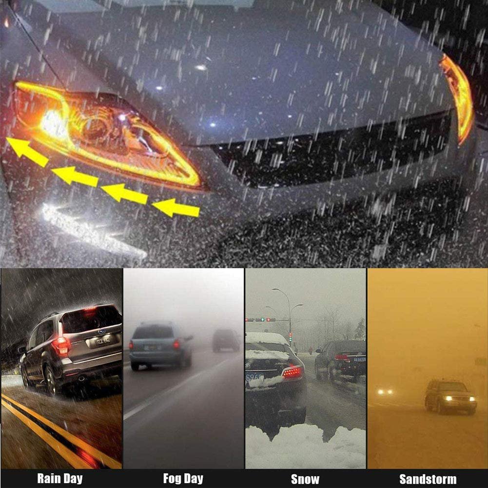 Flexible Car Led Light Strip LED Daytime Running Lights Amber White Strip and App Control RGB Strip Light Kit for Car Switchback