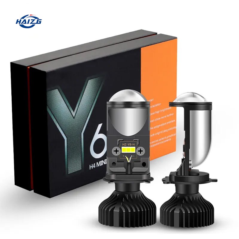HAIZG Y6D 12000lm 6000K auto headlight led Fisheye car h4 Motorcycle 50W led headlight bulbs