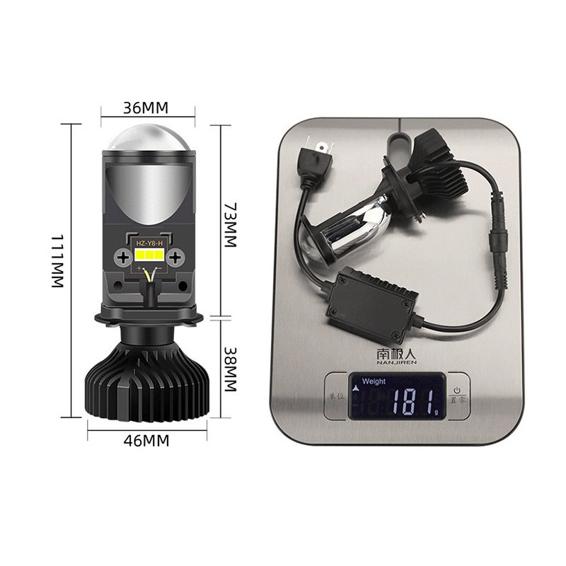 HAIZG Y6D 12000lm 6000K auto headlight led Fisheye car h4 Motorcycle 50W led headlight bulbs