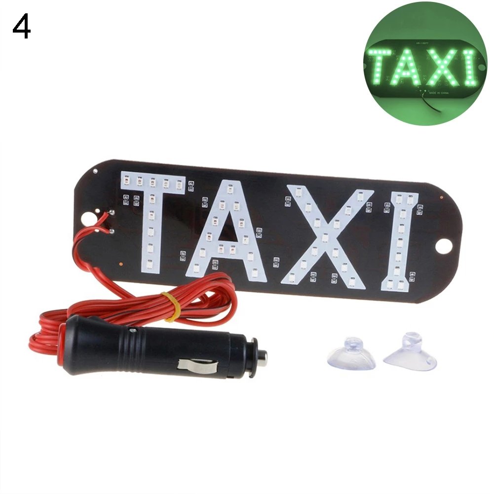 New 12V Taxi Led Car Windscreen indicator Lamp Sign Colorful LED Windshield Taxi Light Lamp