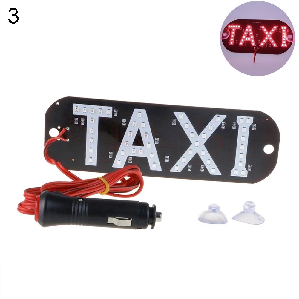 New 12V Taxi Led Car Windscreen indicator Lamp Sign Colorful LED Windshield Taxi Light Lamp