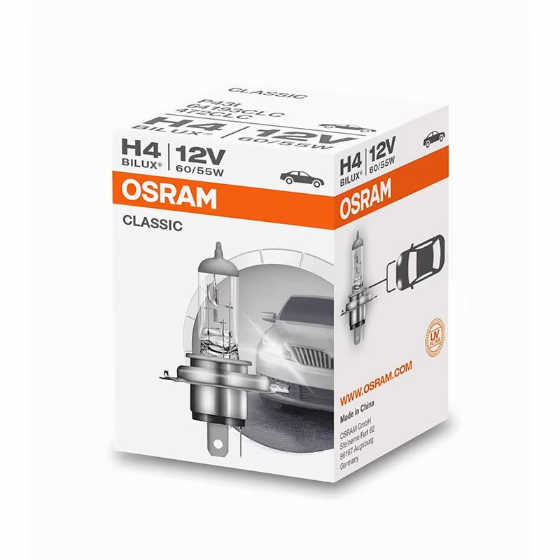 White utility halogen head light 12v halogen tungsten lamp cheap Osram car headlight lamps