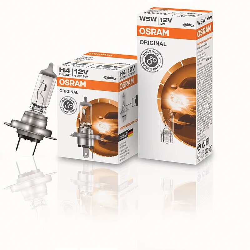 White utility halogen head light 12v halogen tungsten lamp cheap Osram car headlight lamps
