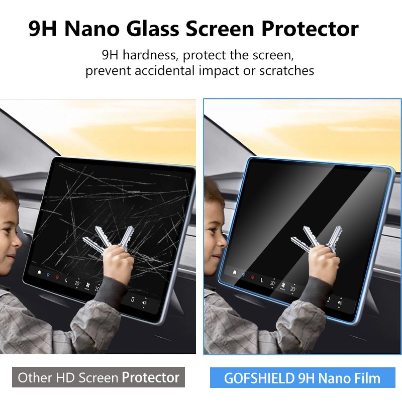 2024 Accessories 9H Nano Glass Navigation Screen Protection Film For Tesla Model 3/Y HD Clear Anti Shock Cars Screen Protector