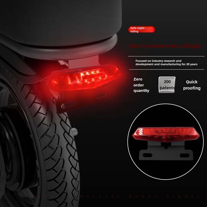 Manufacturer Personalized New Electric Bicycle Tail Light National Standard Night Running Restoration Car Light License Plate