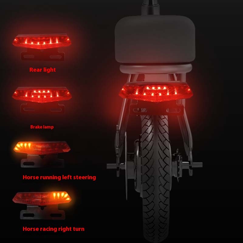 Manufacturer Personalized New Electric Bicycle Tail Light National Standard Night Running Restoration Car Light License Plate