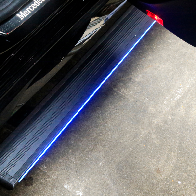 retractable led light power automatic electric pedal car running board side steps for bmw x5 X6 x7 audi q5 q7 ranger rover