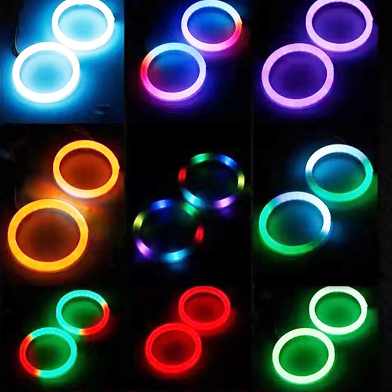 RGB Rainbow Halo Ring Angel Eyes Rings Kits other car light accessories