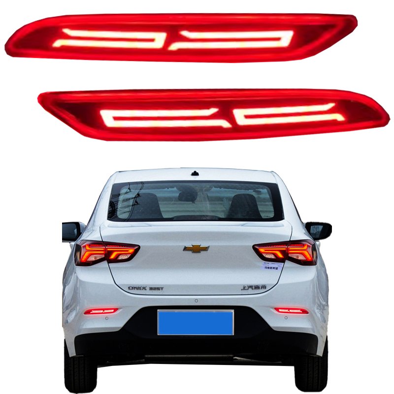 LED Reflector tail Light For Chevrolet Onix 2019 2020 2021 2022 Rear Bumper Fog Tail Lights Stop Brake Lamp Car auto parts