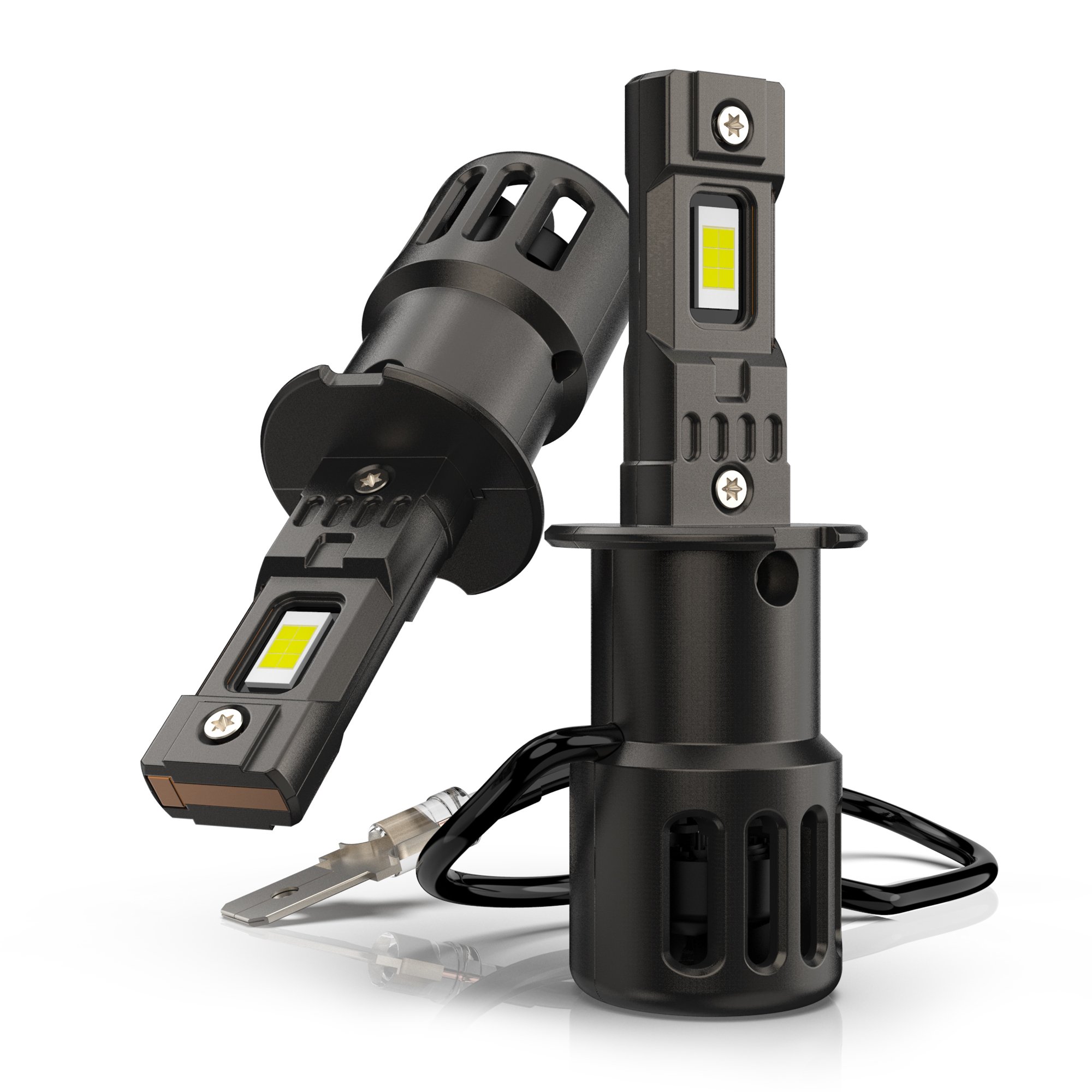 Car Headlight Bulb Light H1 Auto Parts H3 880 881 60W 3570 CSP Wireless Headlamps Automobile Canbus 6500K