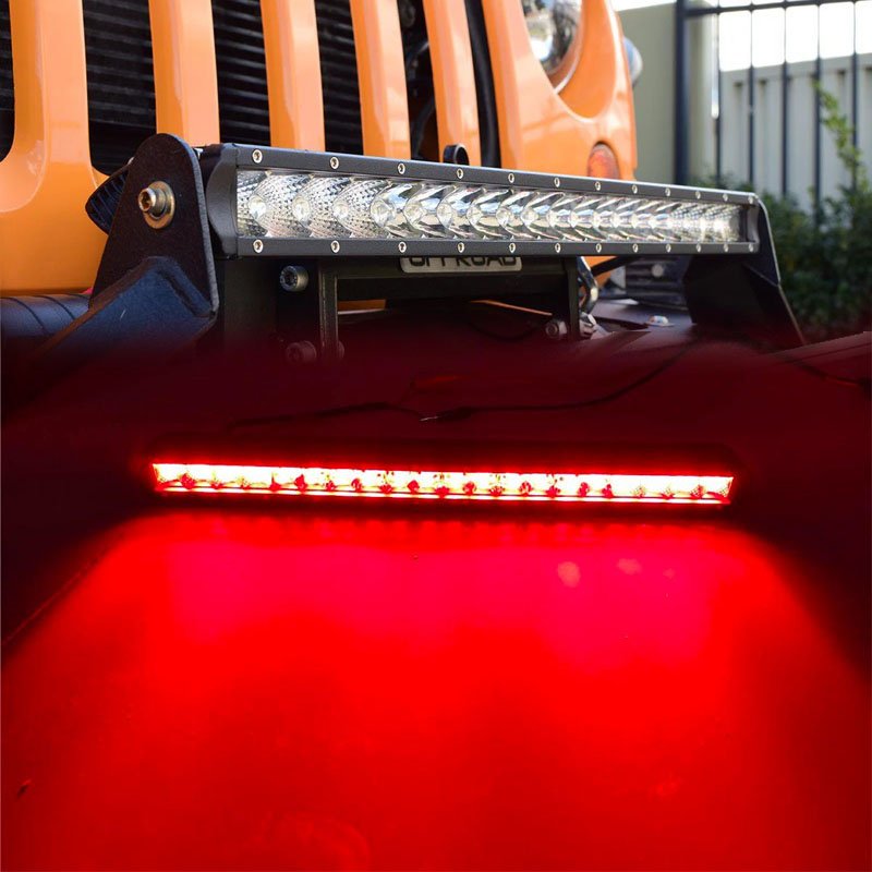 Wholesale Red 100w Single Row Car Led Lights 22inch Roof LED Light Bars off road Truck Others Car Light Accessories