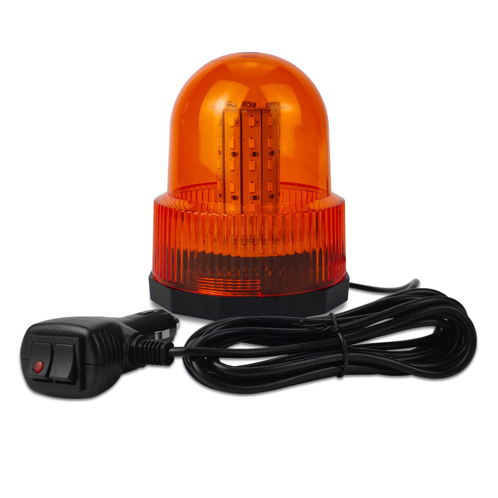 12V/24V 60LED Car Rotating Flashing Amber Beacon For Tractor Truck SUV Boat Rotary Warning Strobe Lamp