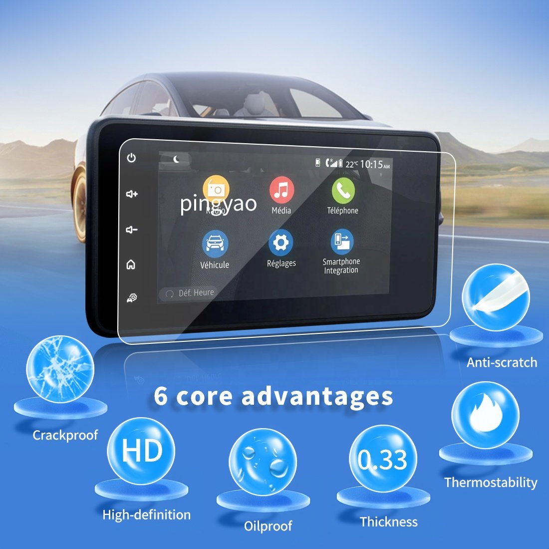 Carplay Screen Protector Tempered Glass Protective Film Navigator Display Auto Car Stickers Accessories For DACIA JOGGER 2023