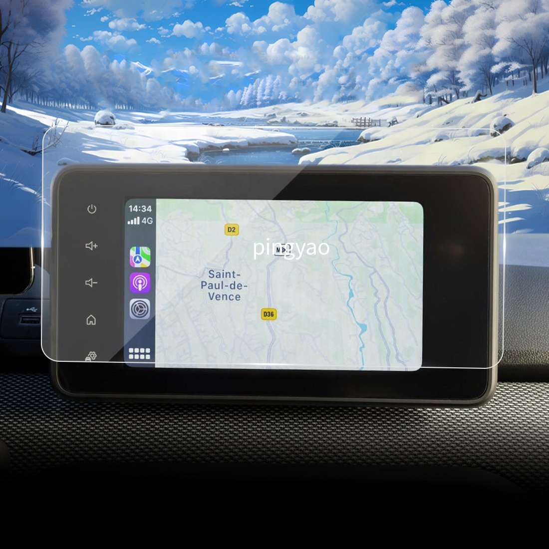 Carplay Screen Protector Tempered Glass Protective Film Navigator Display Auto Car Stickers Accessories For DACIA JOGGER 2023