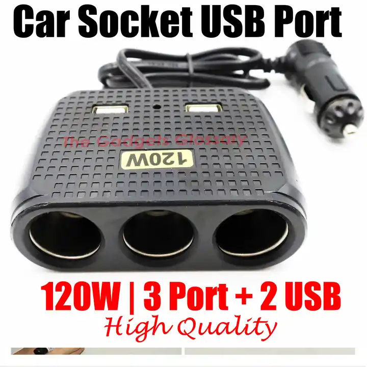 Wholesale Bulk Package High Quality Car USB Socket Bluetooth Connect 3 Socket Type 1512 Car Charger USB Cheap Price
