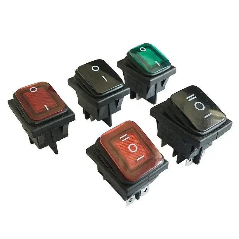 KCD4 rocker switch 4pin ON OFF KCD4-201N rocker switch with LED lamp