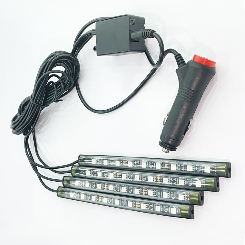 2023 High quality car ambient light usb/Cigarette led atmosphere car accessories lights foot well lights car