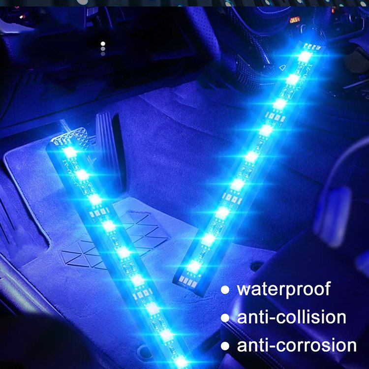 2023 High quality car ambient light usb/Cigarette led atmosphere car accessories lights foot well lights car