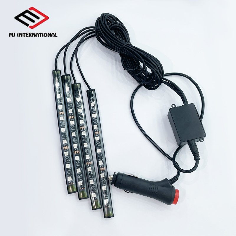 2023 High quality car ambient light usb/Cigarette led atmosphere car accessories lights foot well lights car