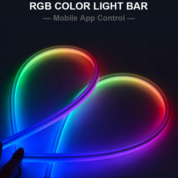 Others car magic light accessories LED Strip Turn Signal Light Bright Flexible Daytime Running noen Light for Car Headlight