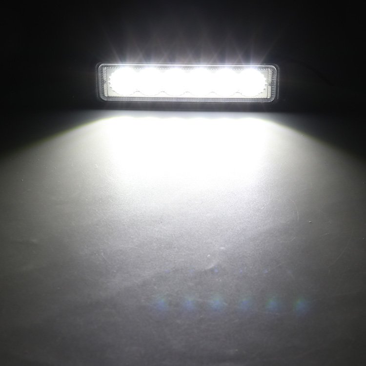 6 Inch 18W Flood LED Work Light Bar Off Road Driving Light Fog Lamp Waterproof Car Boat Truck Golf Cart 12V 24V